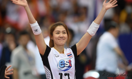 Nootsara Tomkom là chuyền hai xuất sắc nhất Thái Lan với chiều cao 1.69m