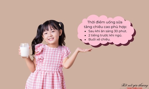 Thời điểm uống sữa tăng chiều cao tốt nhất