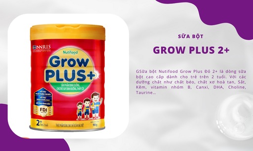 Sữa Grow Plus đỏ khối lượng 1,5kg sản phẩm nổi bật từ thương hiệu Nutifood